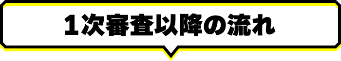 １次審査以降の流れ